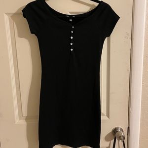 Black mini dress